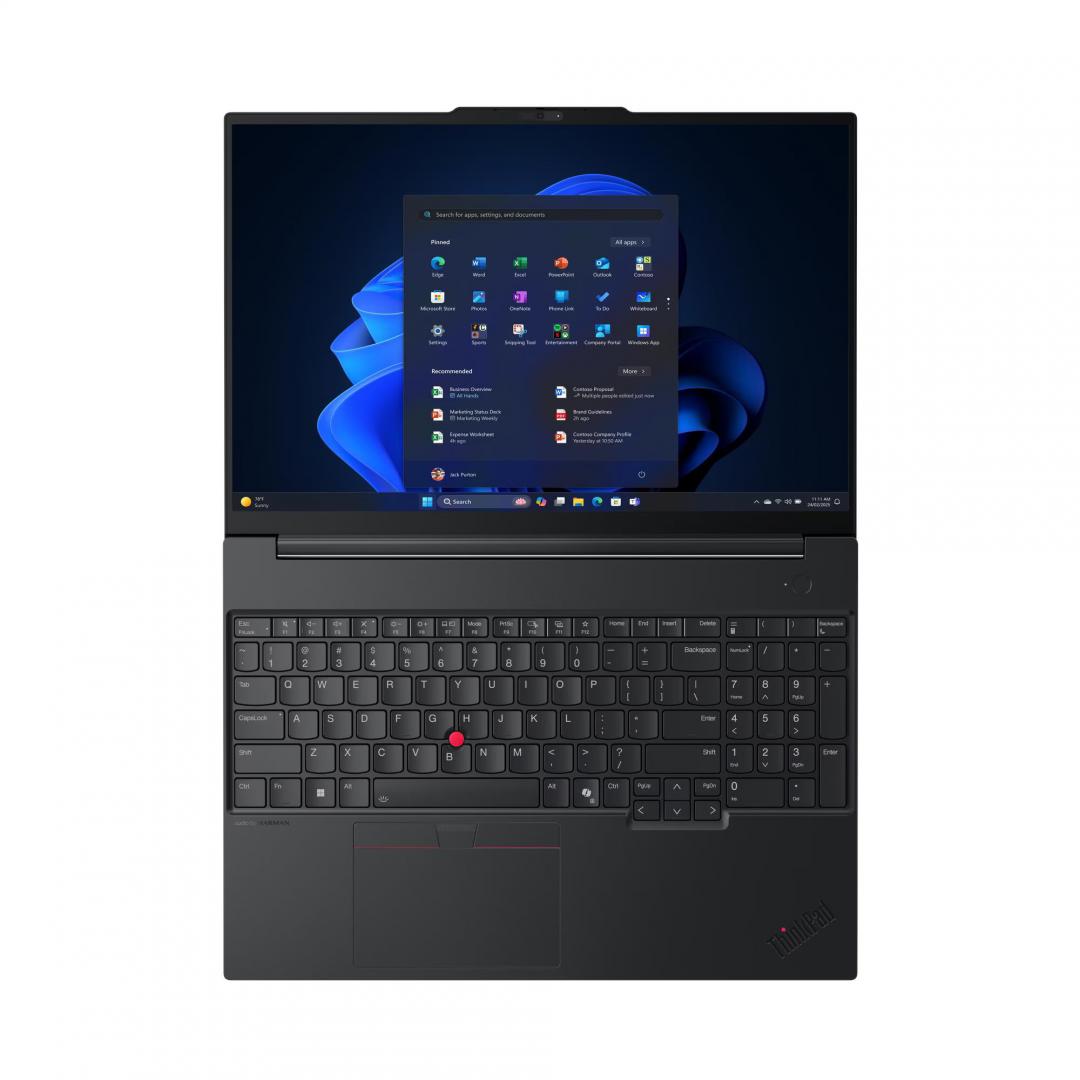 Laptop Business Lenovo ThinkPad E14 Gen 7, cu procesor Intel Core Ultra 5 225U, 14'' IPS, 16 GB DDR5, 512 GB SSD, Intel Graphics, Fara OS, 3 ani Garantie