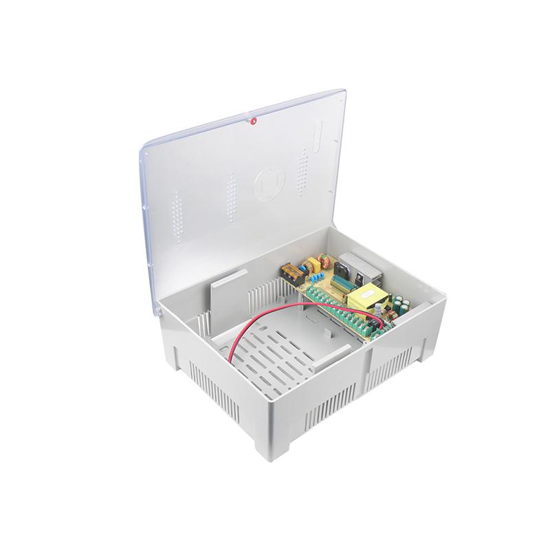 Sursa 10a Backup 9CH Plastic CCTV (Sursa de alimentare 10a cu back up si 9 canale protejate pentru sisteme CCTV...)