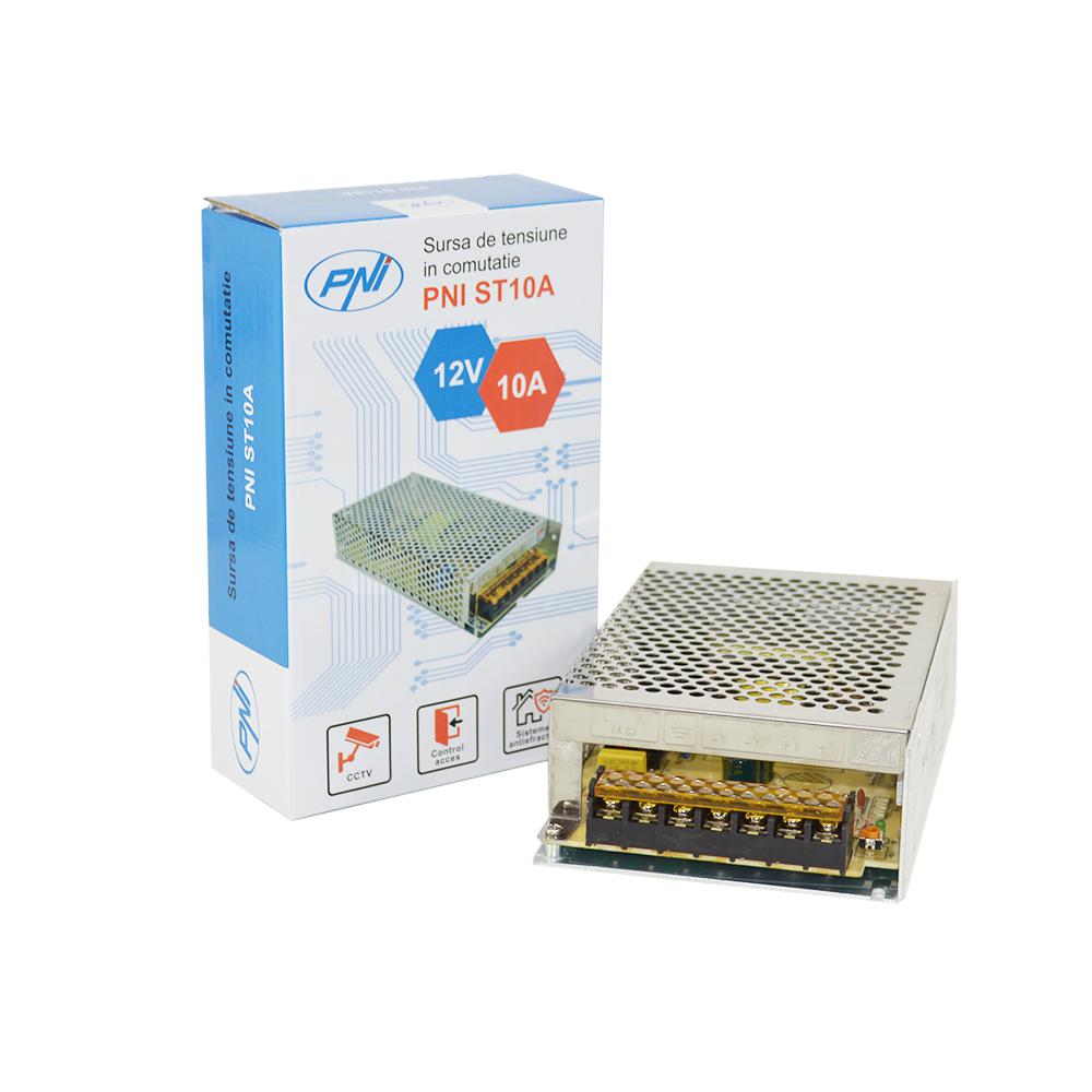 Pni Sursa Tensiune 12V 10a ST10A (pni Sursa de tensiune in comutatie Pni ST10A 230V la 12V 10a stabilizata pentru...)