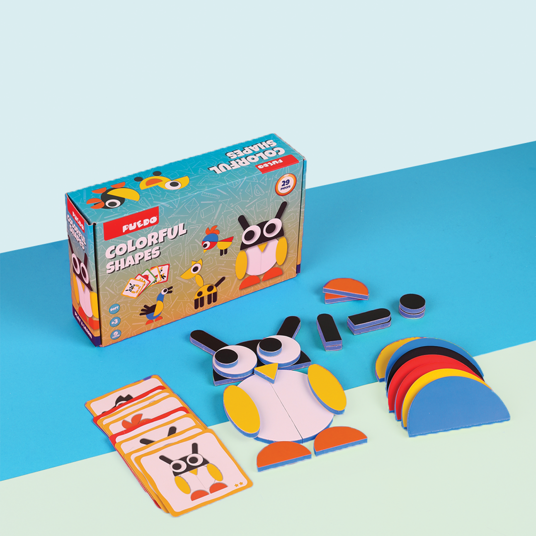 Puedo Toys JOC FORME COLORATE, 29 PIESE