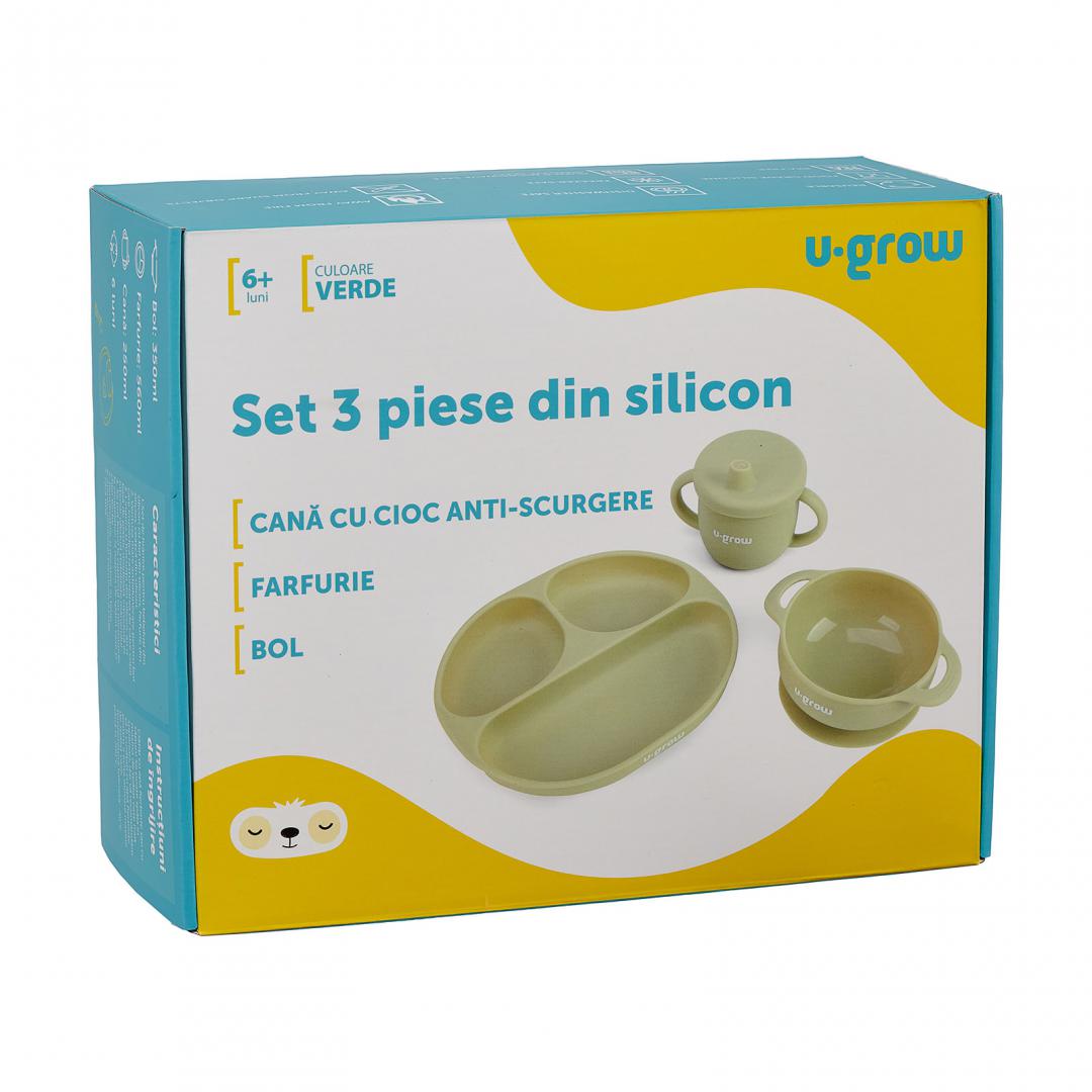Set 3 piese silicon ,olive, U-Grow