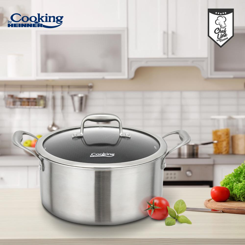 Heinner SEMIOALA INOX+CAPAC 24x12CM,5L,TITANIUM3