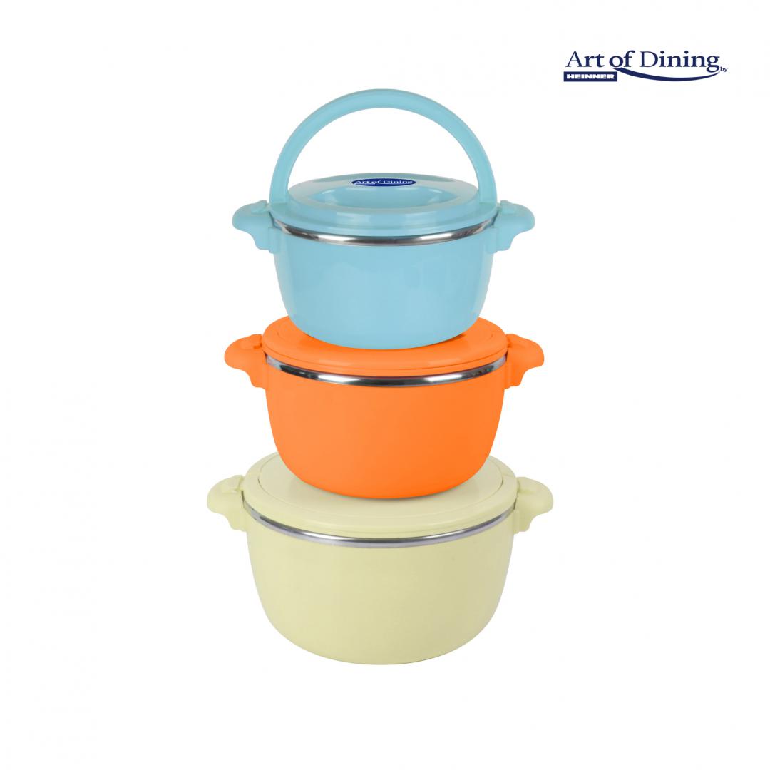 SET 3 CASEROLE TERMICE 2+4+6L,BELLY BEIGE, ART OF DINING BY HEINNER
