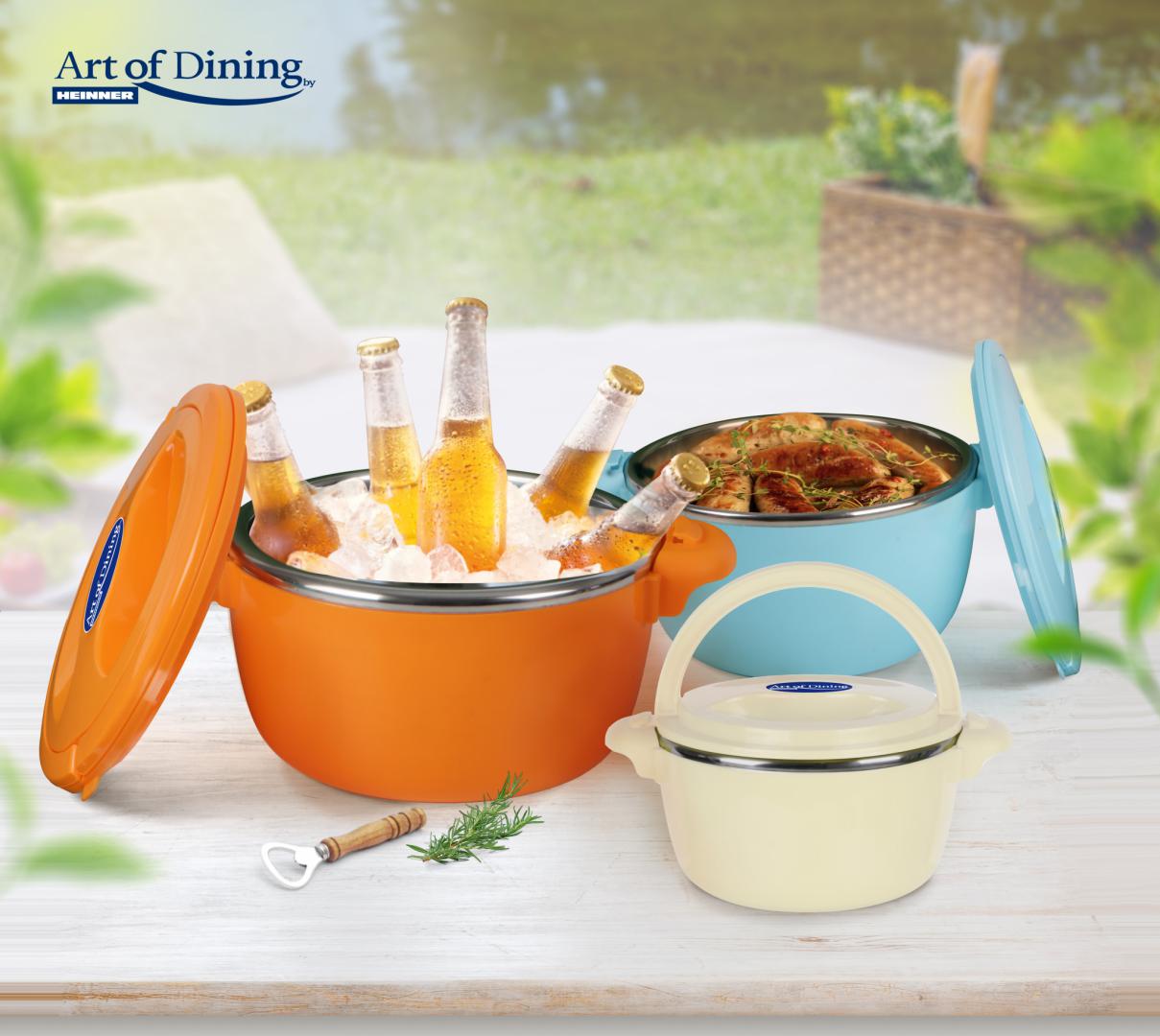 Set 3CASEROLE Termice 2+4+6L,BELLY Orang (set 3 Caserole Termice 2+4+6L)