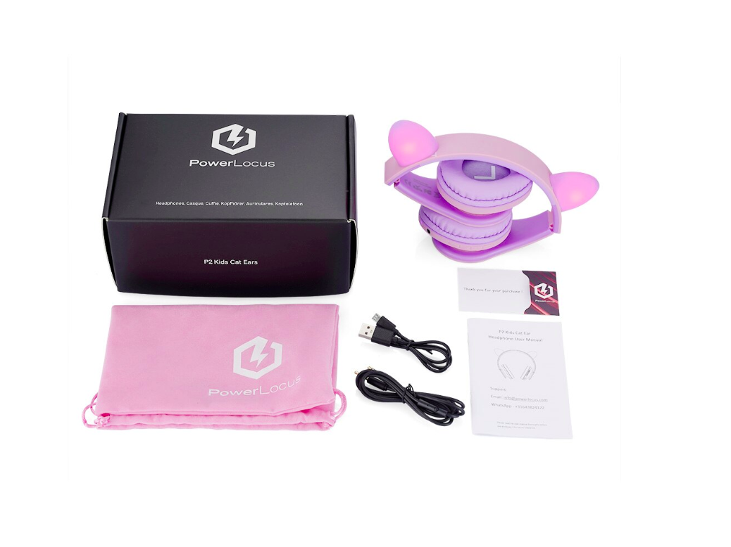 PowerLocus Casti copii KidsCat Purple/Pk (Casti Over-ear PowerLocus KidsCat)