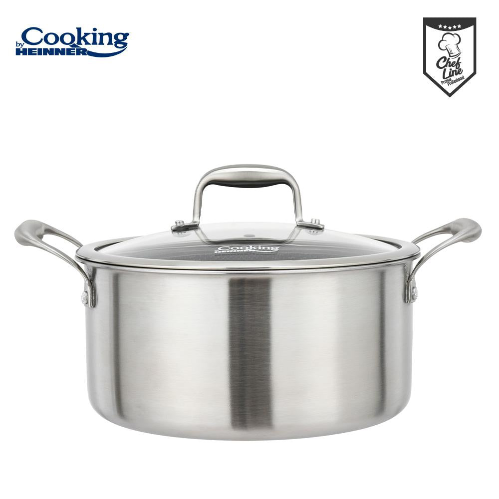 Heinner SEMIOALA INOX+CAPAC 28x13CM,7L,TITANIUM3