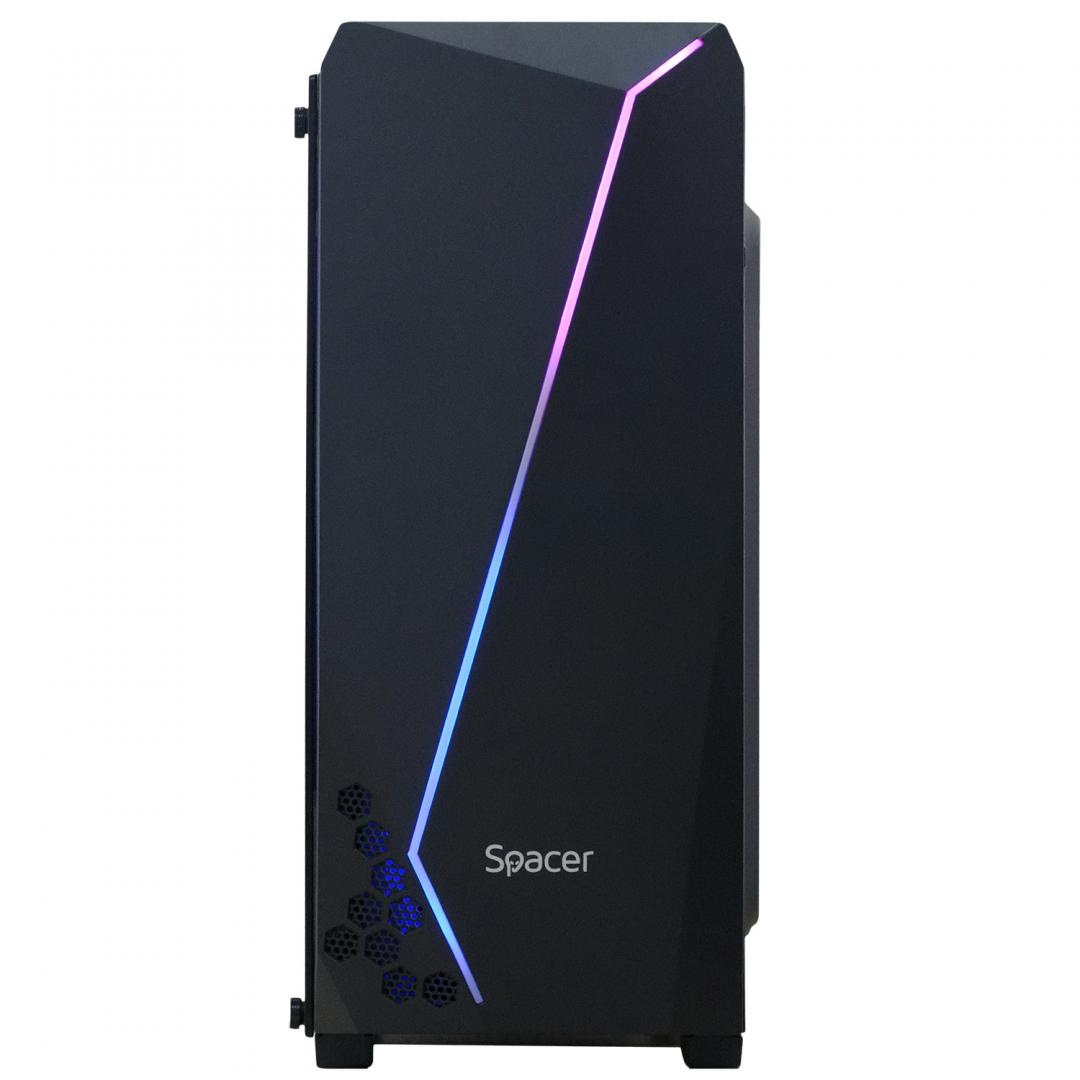 Carcasa Spacer Flash, ATX, MidTower NEGRU