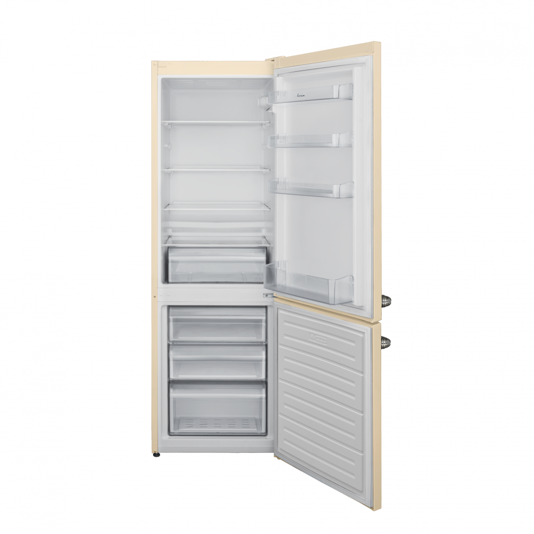 Combina frigorifica FRAM FC-VRL2681BGE++, 268 l, Clasa E, Crem