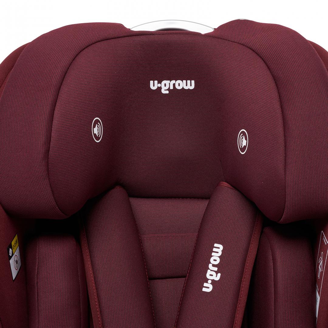 Scaun auto U-Grow,isofix,76-150 cm,rosu