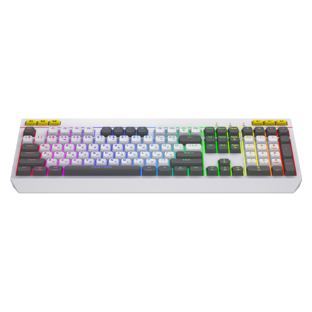 Tastatura membrana Hator Icefall alb