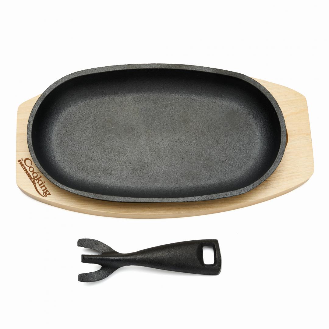 Platou Serv Fonta Oval 24X14CM,BAZA Lemn (platou Servire Oval)
