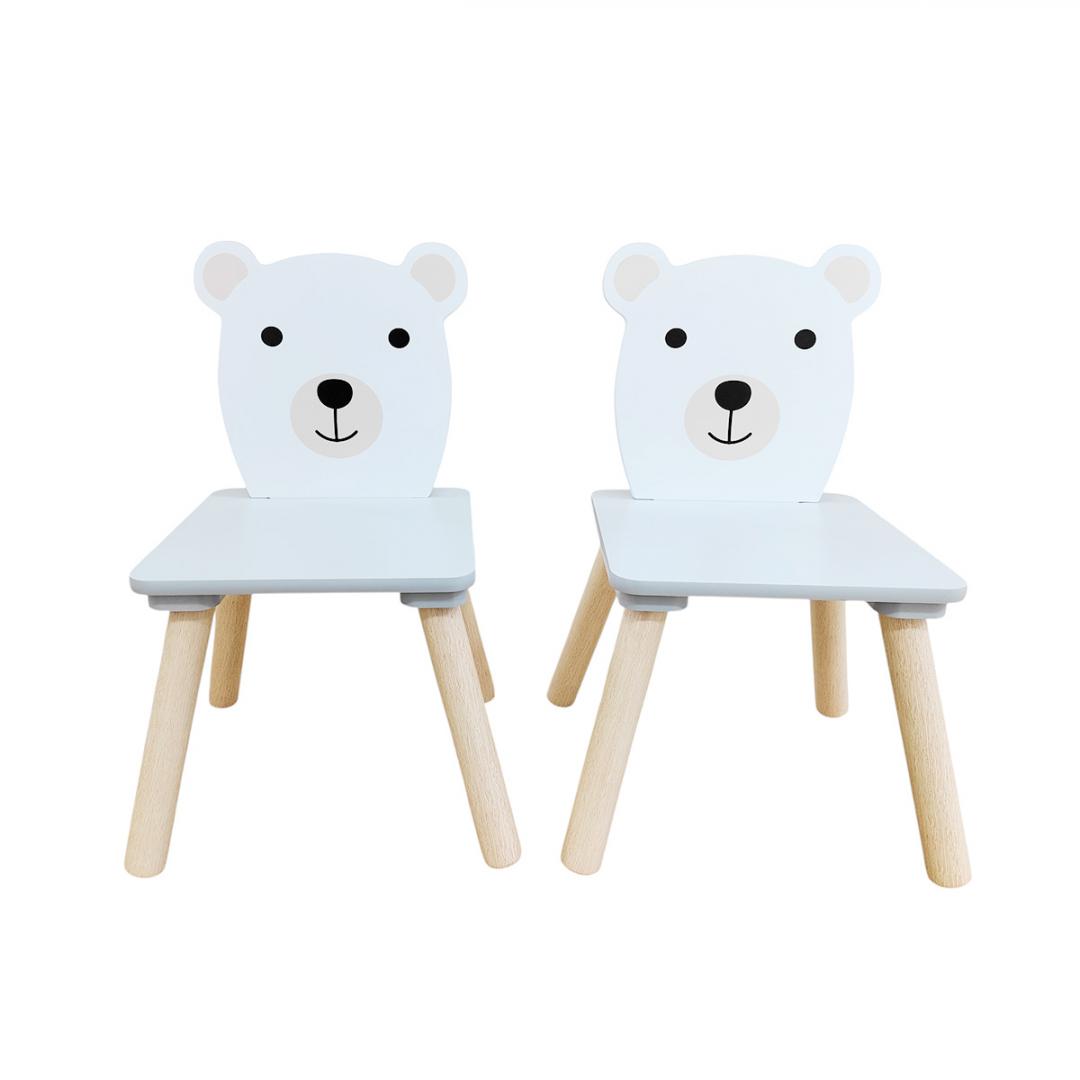 Set masuta si 2 scaune, cu spatiu de activitati, Bear, U-Grow imagine 6