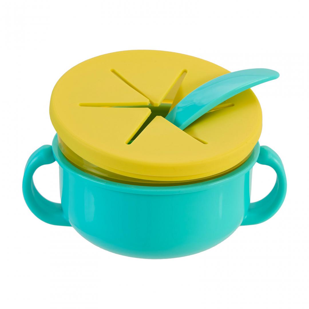 Bol 2 in 1 pentru snackuri, blue, U-Grow