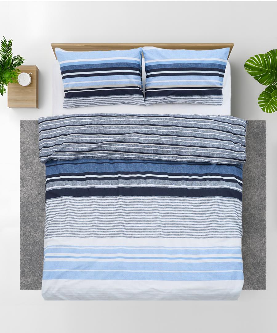 Heinner Lenjerie dubla,100% bumbac,4 piese, Azul