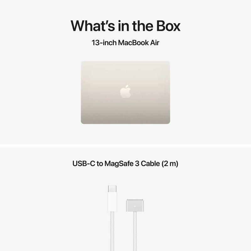 MacBook Air 13.6" Retina/Apple M5 (CPU 10-core, GPU 10-core, NeuralEngine16-core)/16GB/512GB - Starlight - INT KB (No Adapter) - 2026 (CTO from MDHA4RO/A)