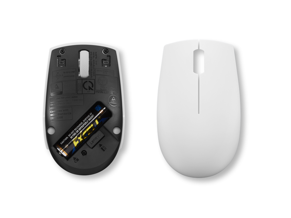 Lenovo 300 Wireless Compact Mouse Grey