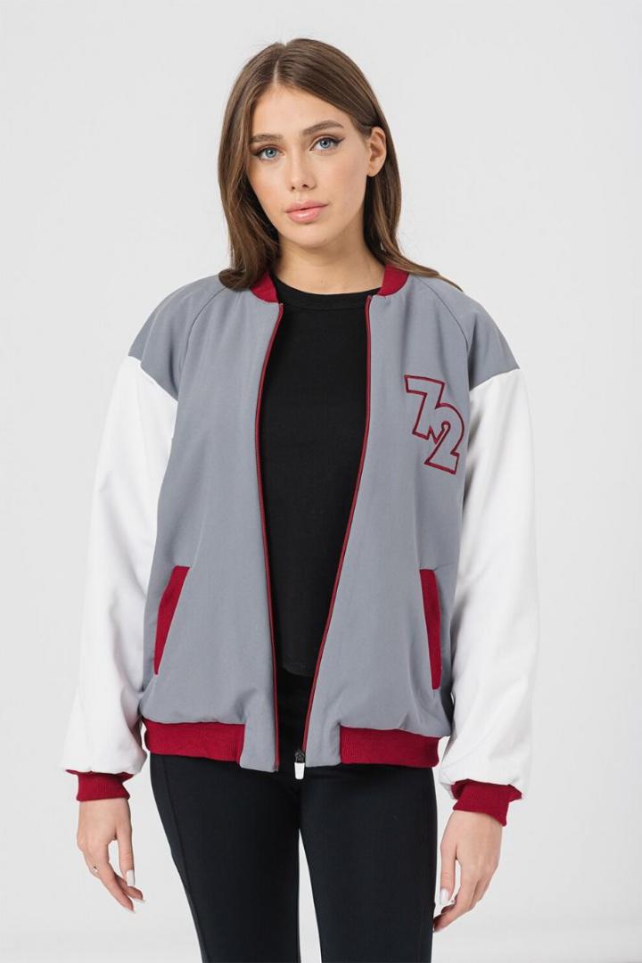 W JACHETA BOMBER  GRI GRENA S
