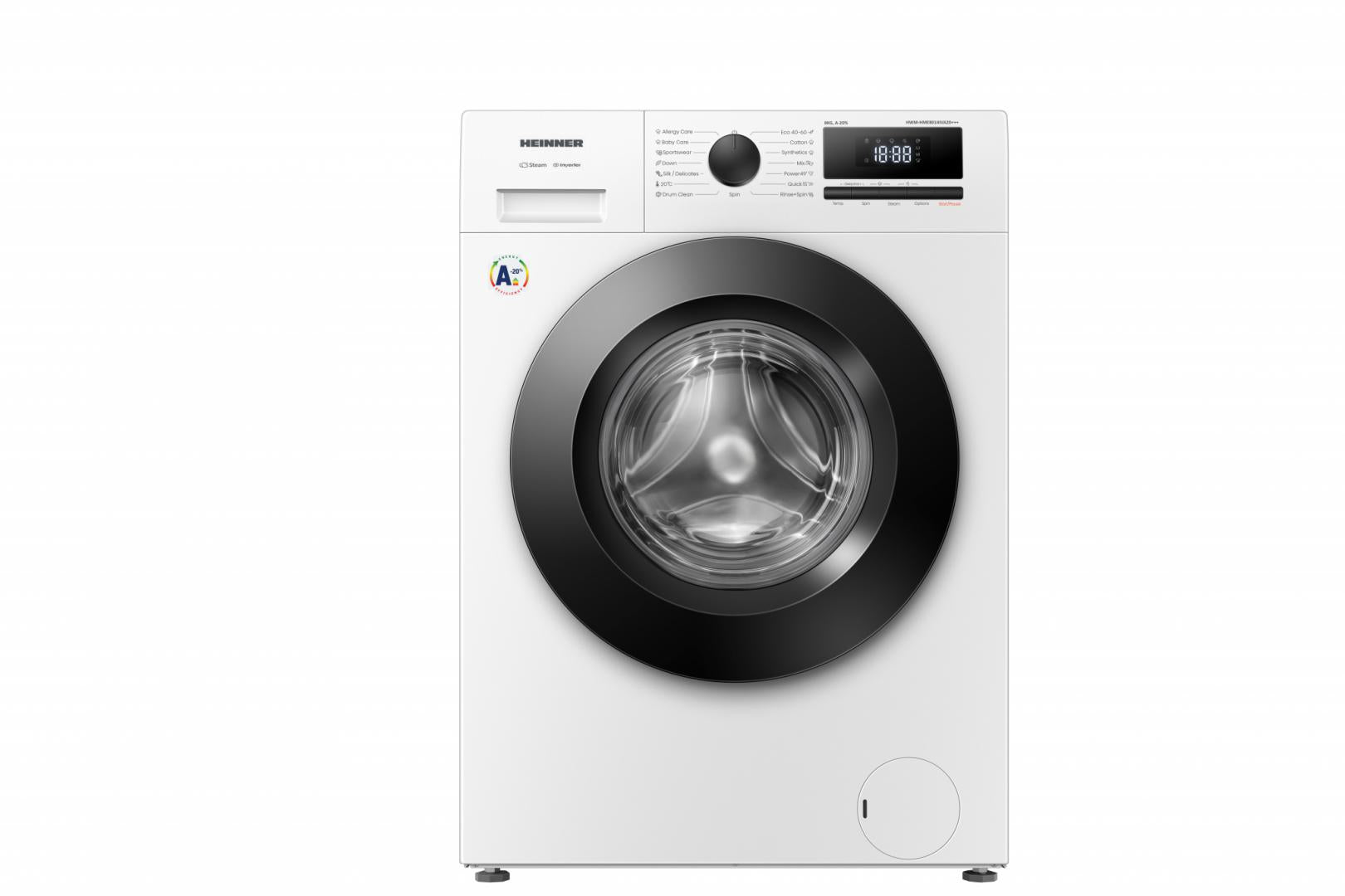 RESIGILAT | Masina de spalat rufe HEINNER HWM-HME8014IVA20+++, 8 kg, 1400 rpm, Clasa: A, Alb HEINNER