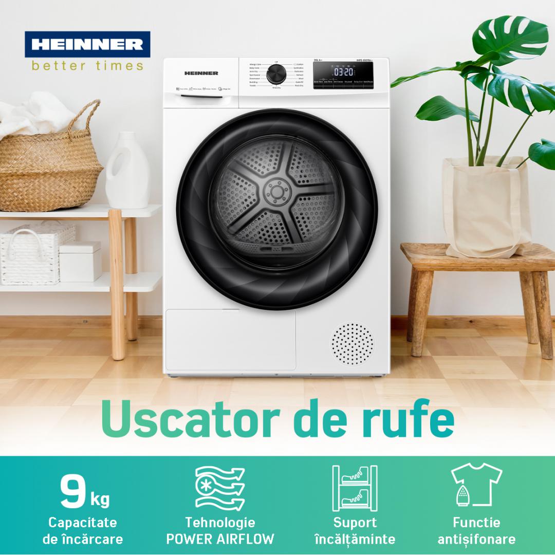 Resigilat - Uscator de Rufe Heinner HHPD-H90FRA++ (uscator de Rufe cu Pompa de Caldura Heinner HHPD-H90FRA++)