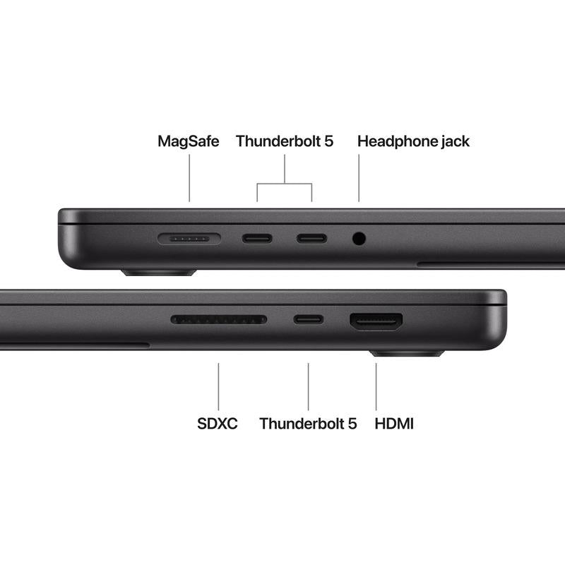 MacBook Pro 16.2"/Apple M5 Pro (CPU 18-core, GPU 20-core, Neural Engine 16-core)/64GB/4TB - NANO TEXTURE DISPLAY -  Space Black - INT KB (No Adapter) - 2026 (CTO from MGEC4RO/A)