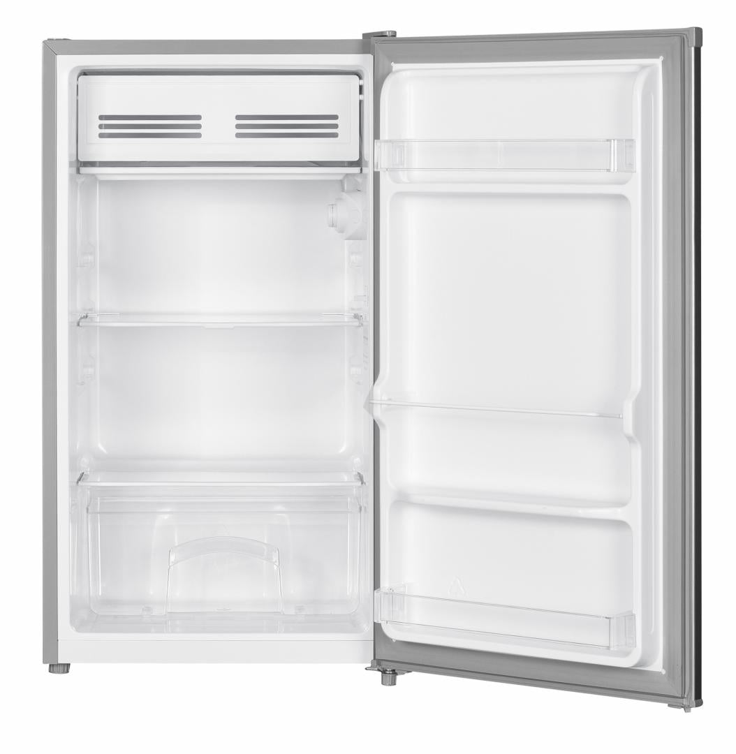 RESIGILAT | Frigider Heinner HF-HM90SE++, clasa energetica E, capacitate totala: 90 L, lumina LED, 1 raft din sticla, dimensiuni (WxDxH): 48 x 45 x 85 cm, culoare: Argintiu - imagine 2 - RESIGILAT