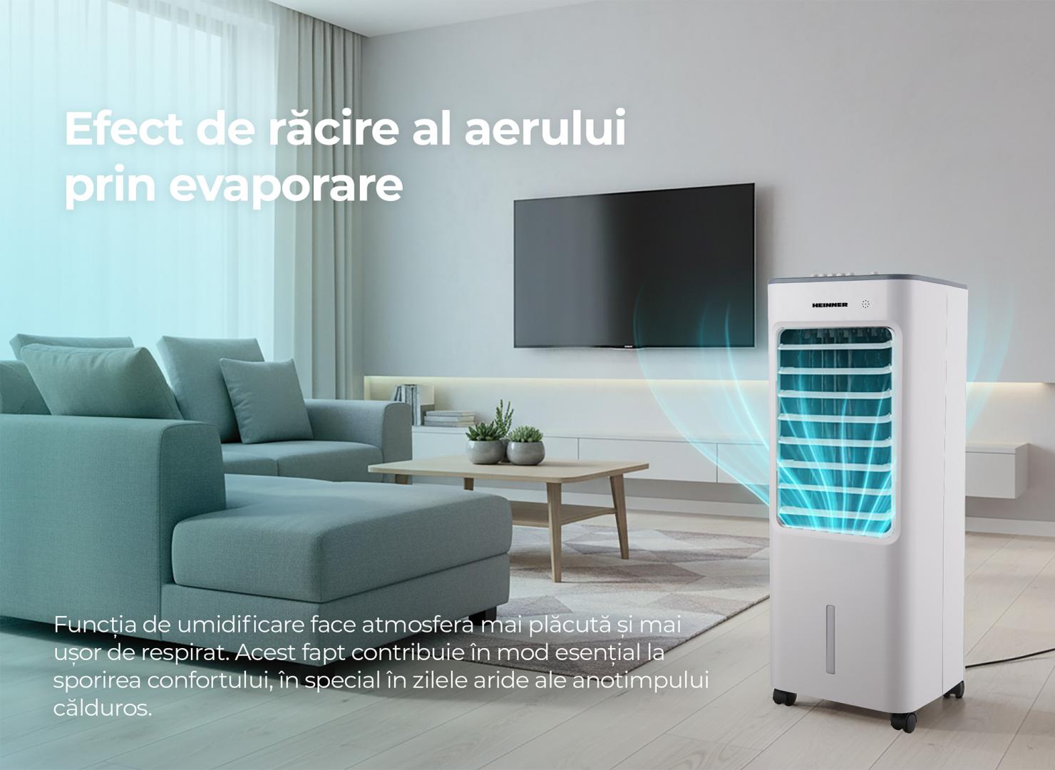 Ventilator Racire Heinner HACLP-M53WH (ventilator cu Efect de Racire Prin Evaporare Heinner HACLP-M53WH)