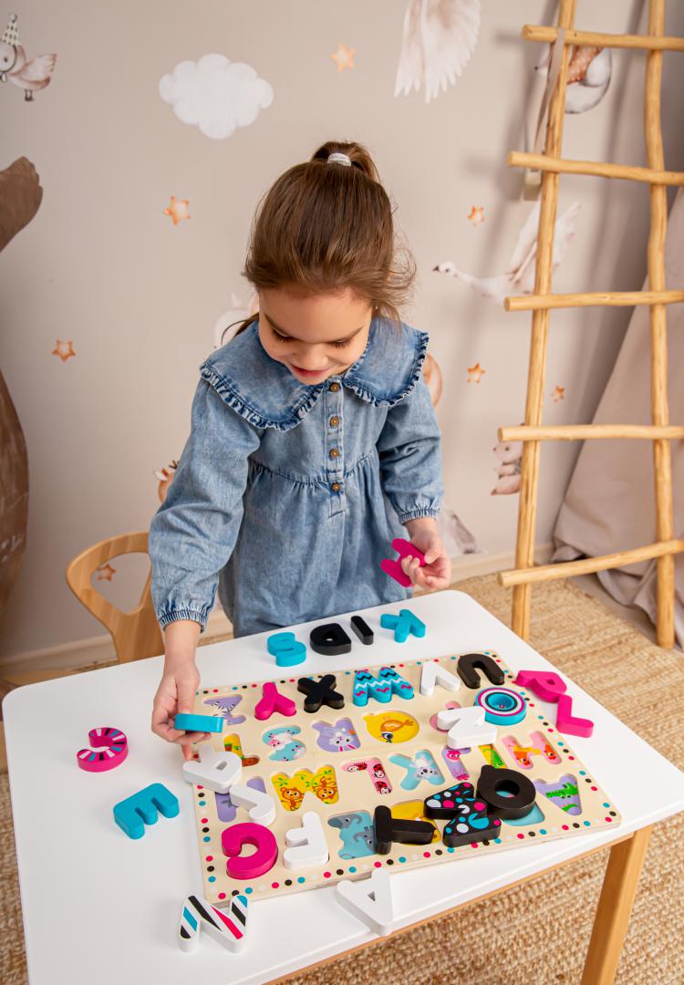 Kids Hits PLACA DE SORTARE ABC, JUCARIE LEMN
