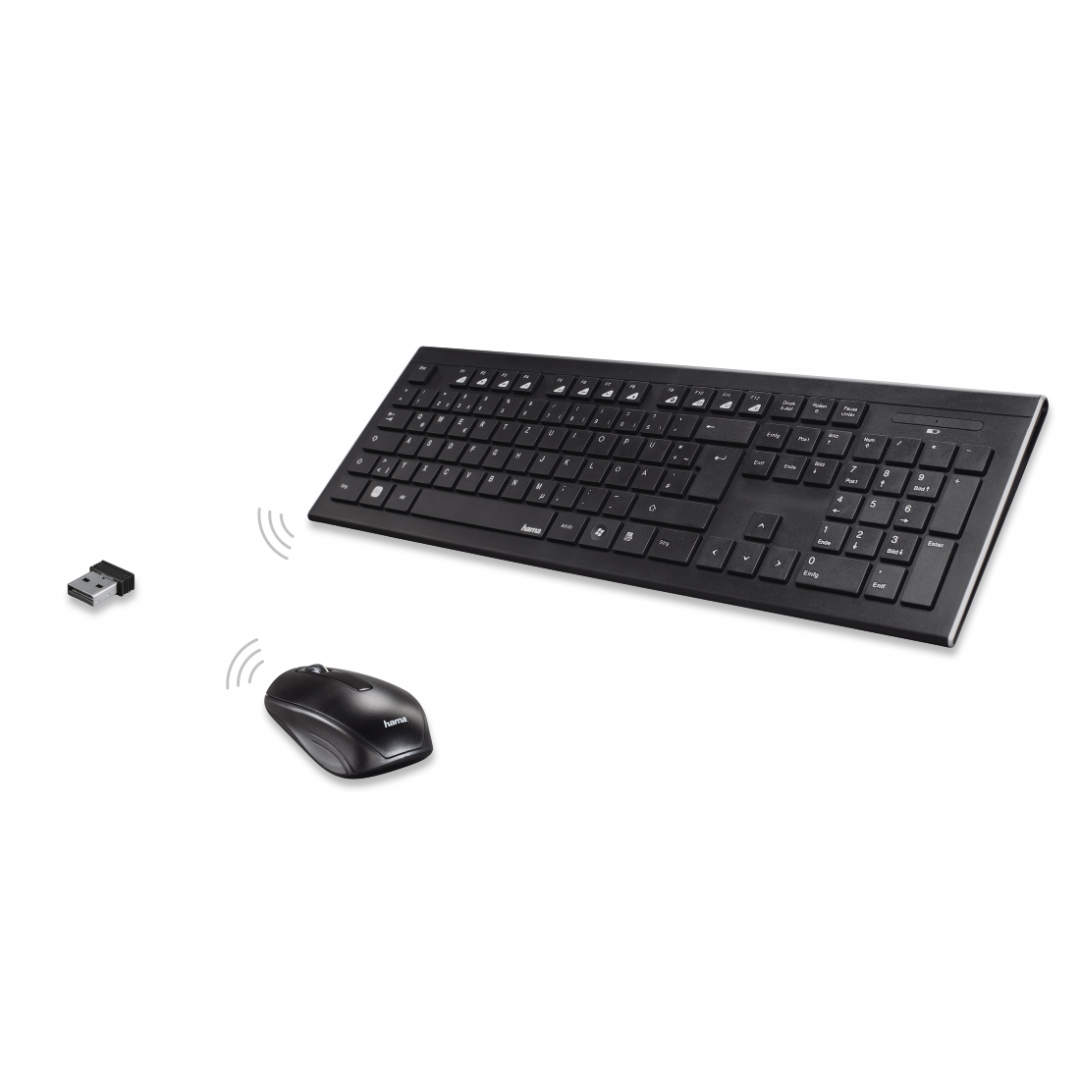 Kit Hama Cortino Wireless RO, negru (Kit Wireless tastatura si mouse Hama Cortino)