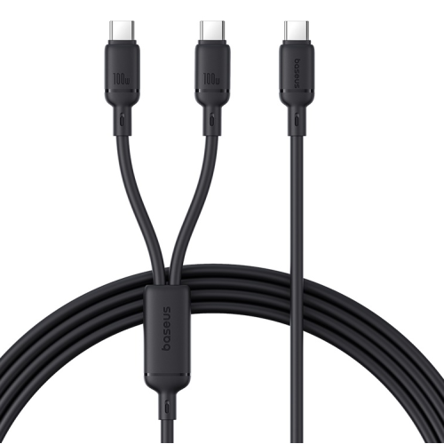 CABLU alimentare si date Baseus Pudding, Fast Charging Data Cable pt. smartphone, USB Type-C la USB Type-C 100W, 1.5m, negru "P10377701111-00" - 6932172668556