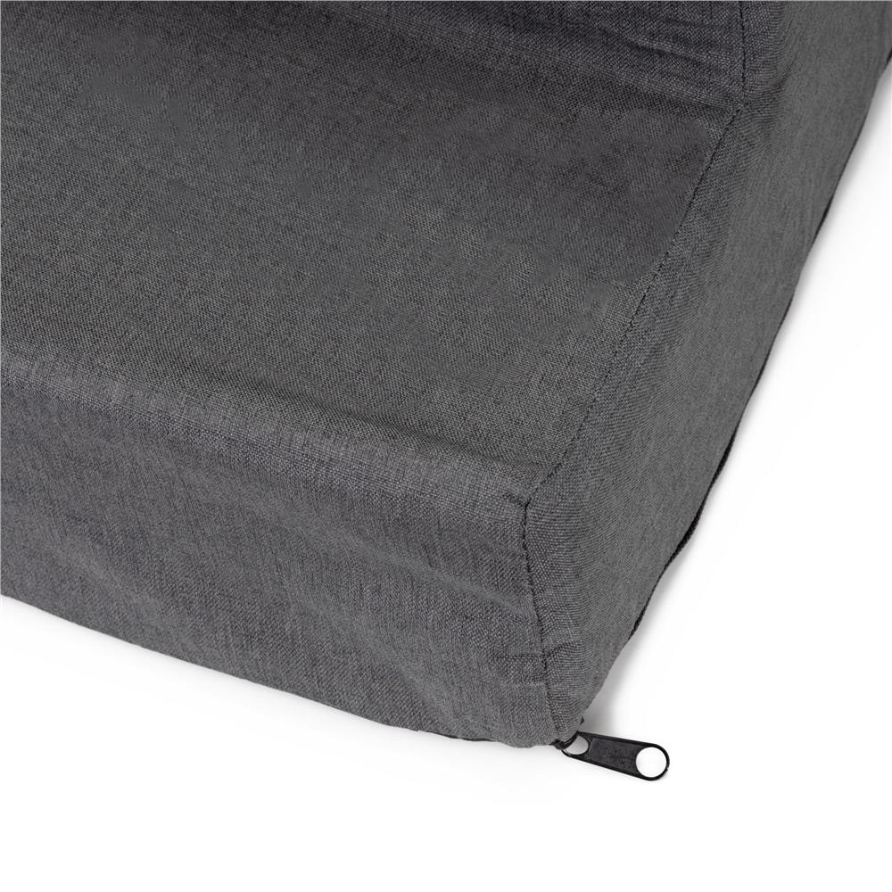 Scara pentru animale de companie, caini sau pisici, 3 trepte, antiderapanta, husa detasabila, inaltime 30 cm, gri inchis