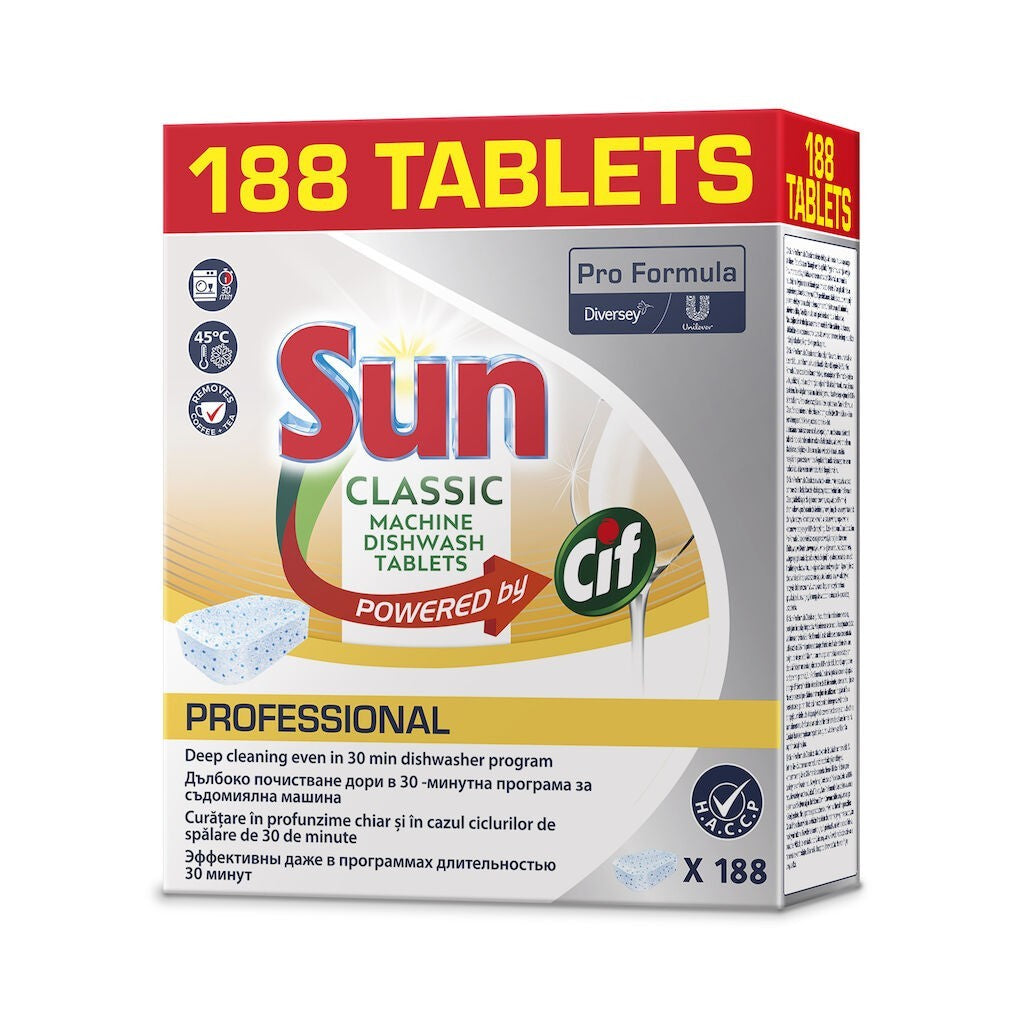 Pachet SUN Professional Classic – Tablete pentru Masina de Spalat Vase, 4×188 buc