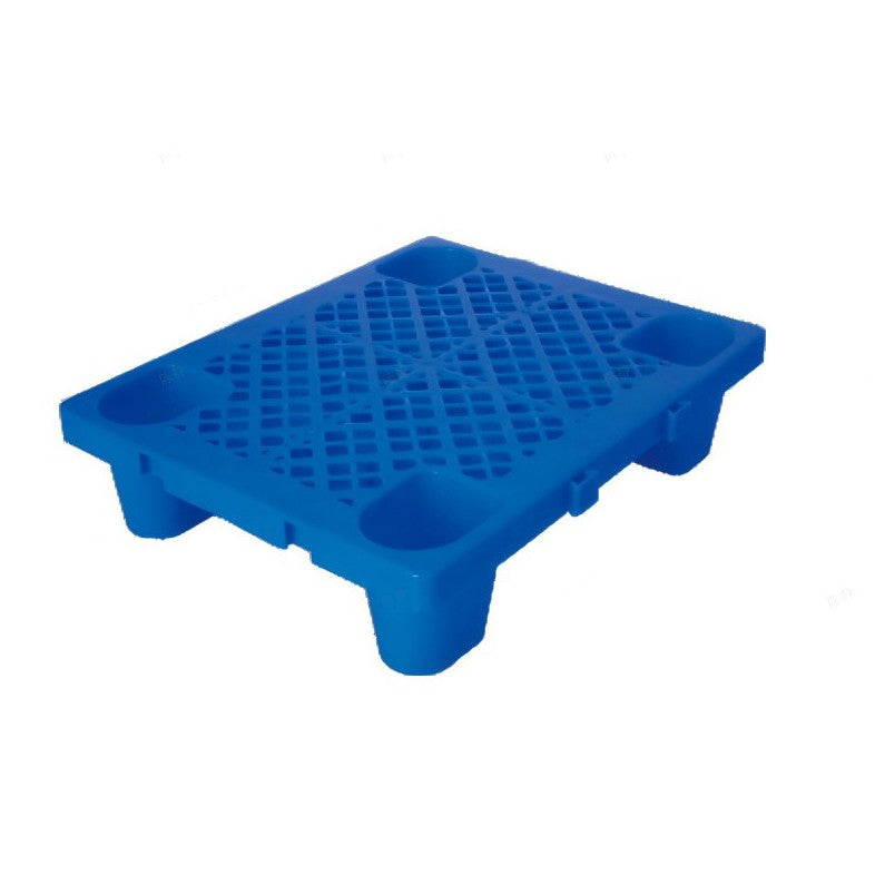Palet de Transport, Flippy, 40 x 40 x 12 cm, din Plastic durabil, Palet pentru Stivuitor in Depozit, Rezistent la Umiditate, Grila Ingrosata, 4 Picioare, Albastru