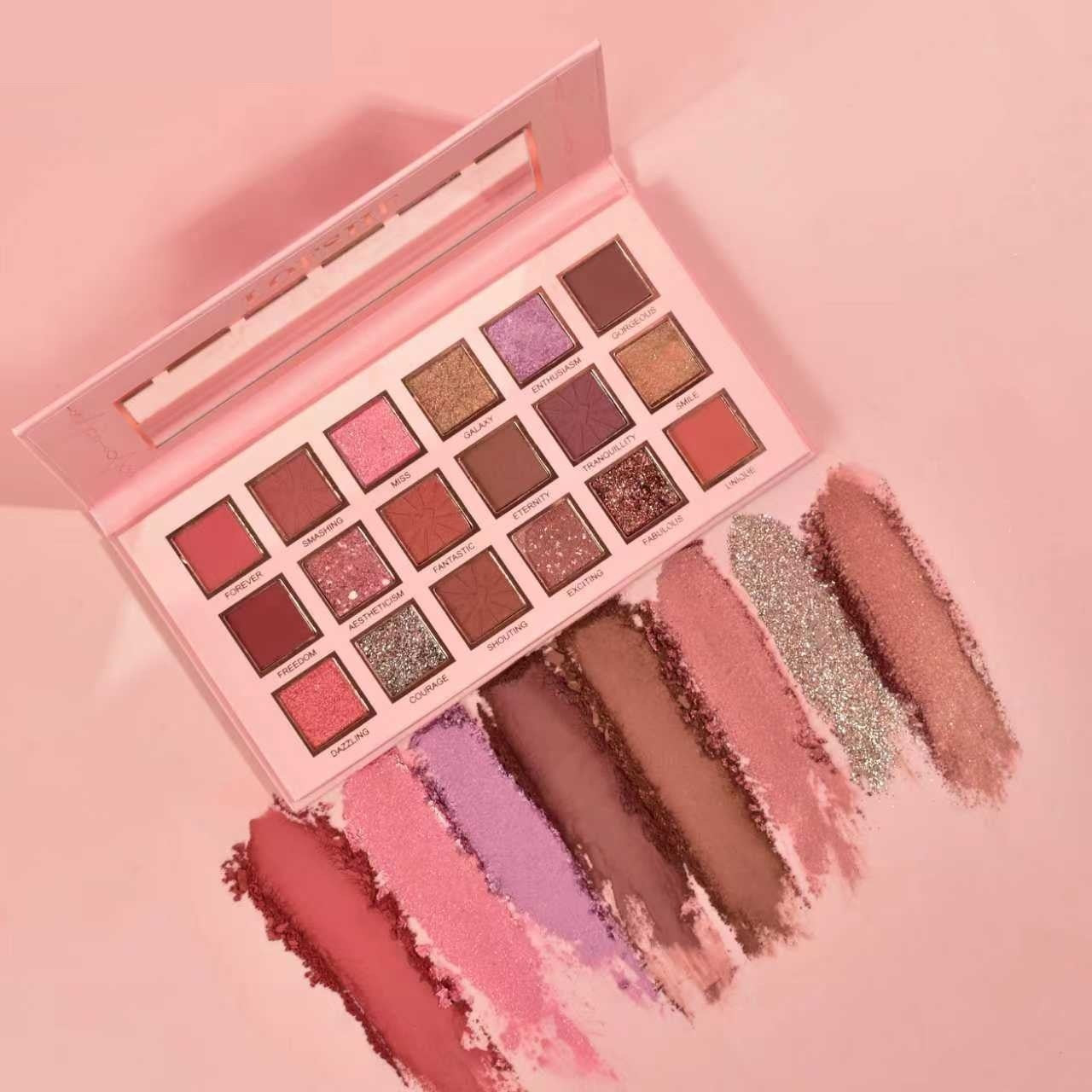 Paleta de Machiaj, Lofshe, 18 Farduri de Pleoape, Mate si Sidefate, Multicolor