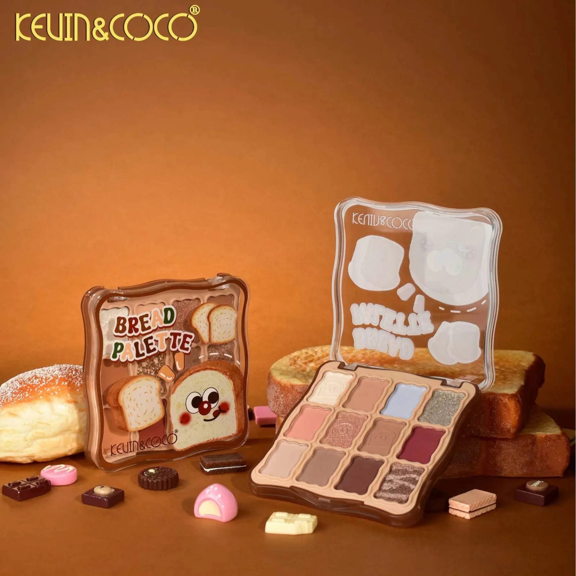 Paleta Farduri de Ochi, Kevin&Coco, Fard de Pleoape, 12 Nuante, Finisaj Mat, Shimmer, Textura Catifelata, Pigmentare Intensa, pentru Toate Tipurile de Ten, 82.7 g, 9.3 x 1.7 x 9.4 cm, Soft Nude