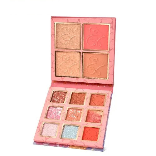 Paleta Farduri Kevin&Coco Varianta 2, 13 culori, Iluminator si Blush Inclus, Patrata, 120 g, 10.9 x 10.9 x 1.7 cm, Valabilitate 3 Ani, Multicolor