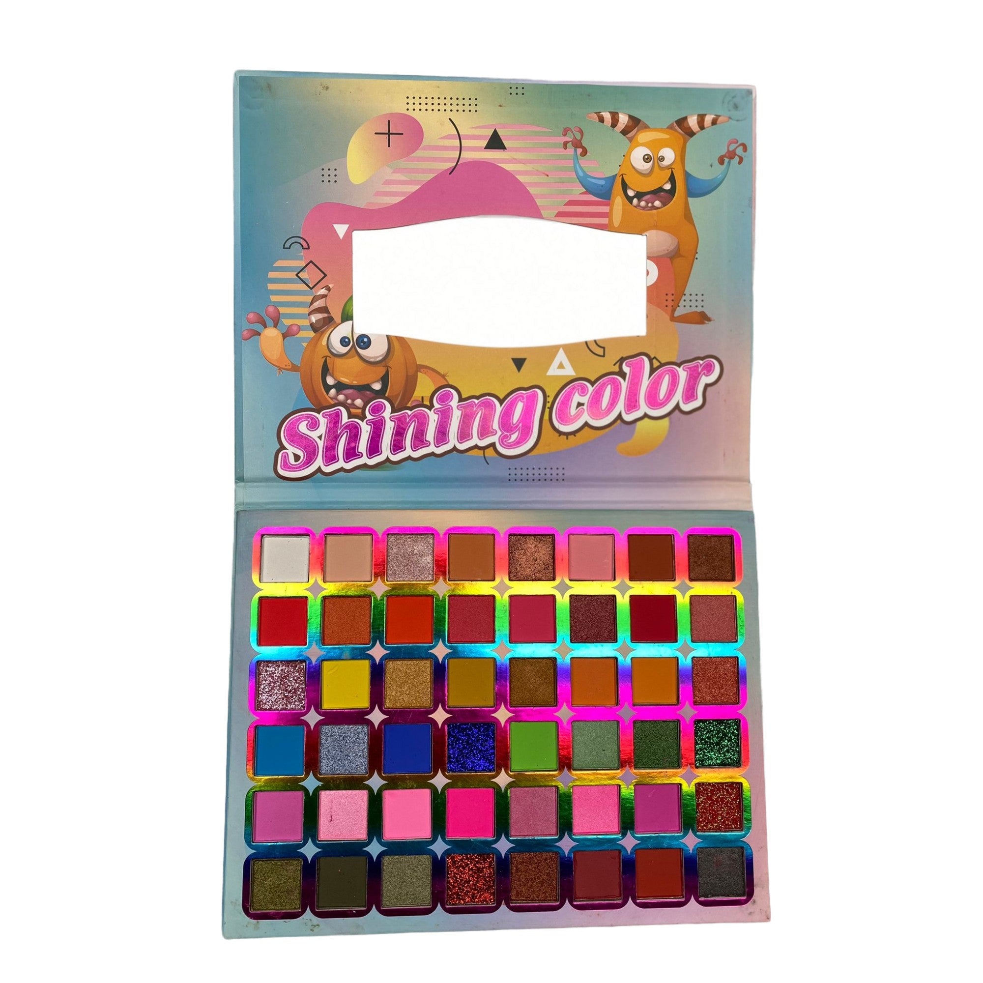Paleta Farduri Flippy, Oulanao, 48 Culori, Farduri Mate, Sidefate, Glitter, Dreptunghiulara, 200 g,  45 x 43 x 3.9 cm, Valabilitate 3 Ani, Multicolor