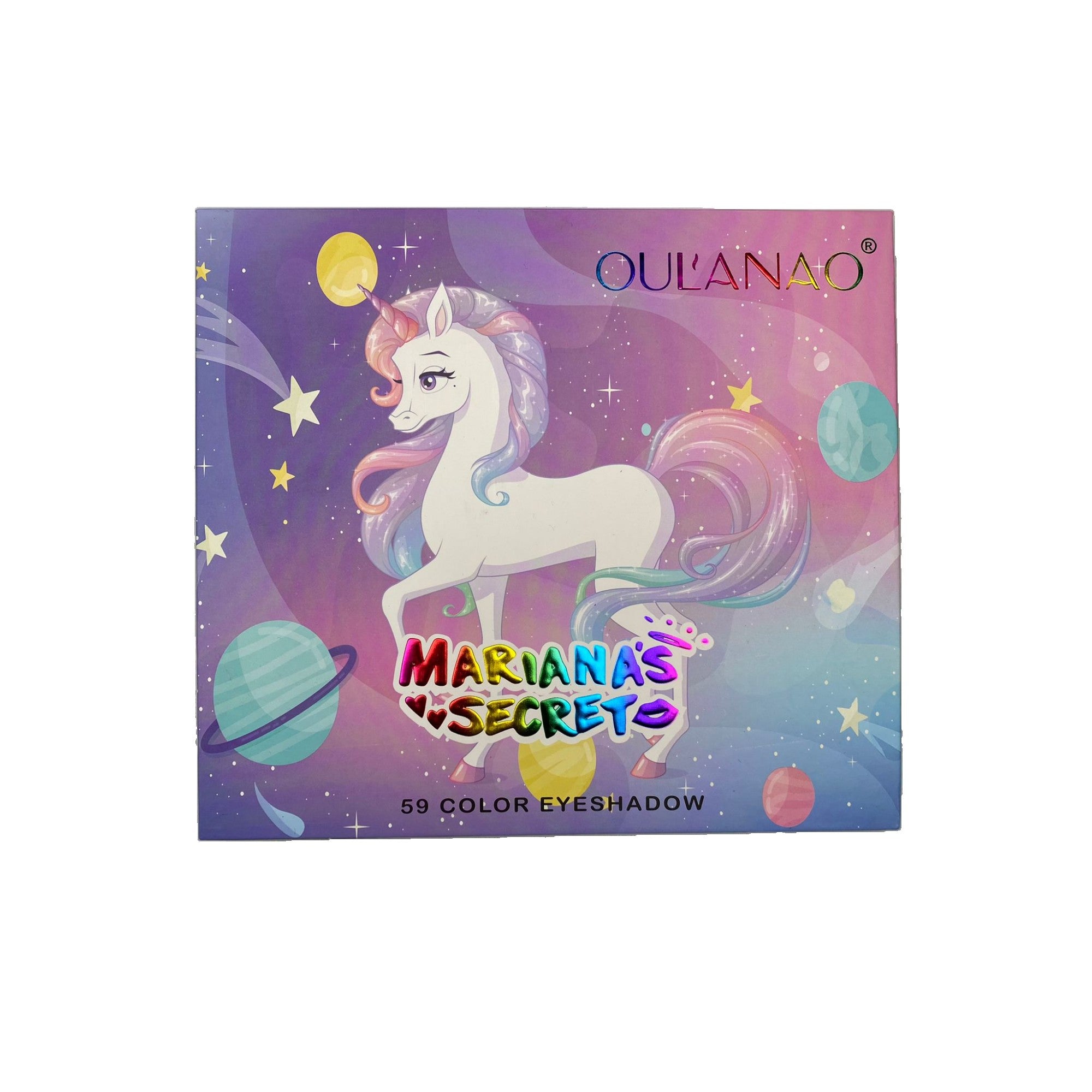 Trusa de machiaj, paleta de farduri Oulanao cu 59 de culori pigmentate