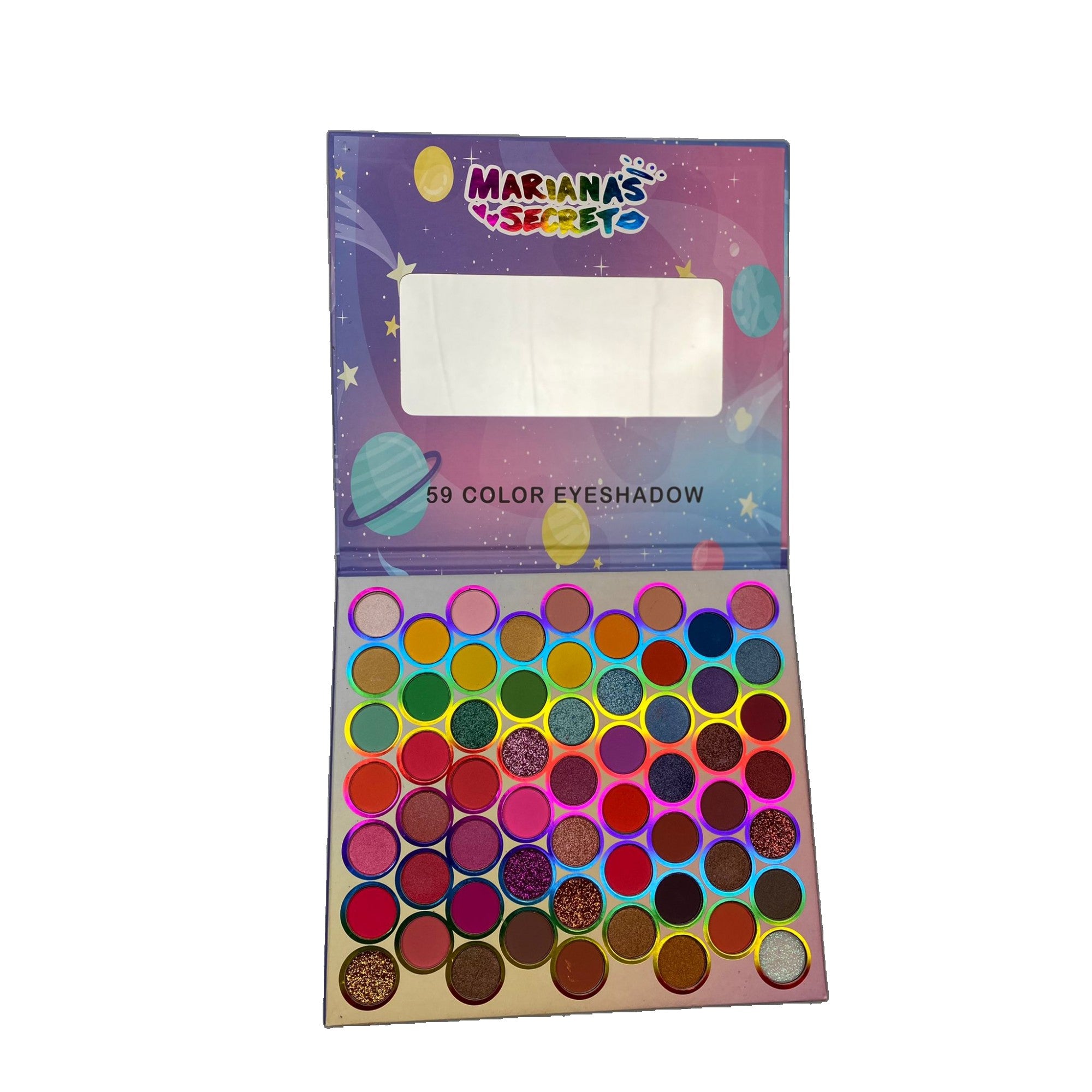 Trusa de machiaj, paleta de farduri Oulanao cu 59 de culori pigmentate
