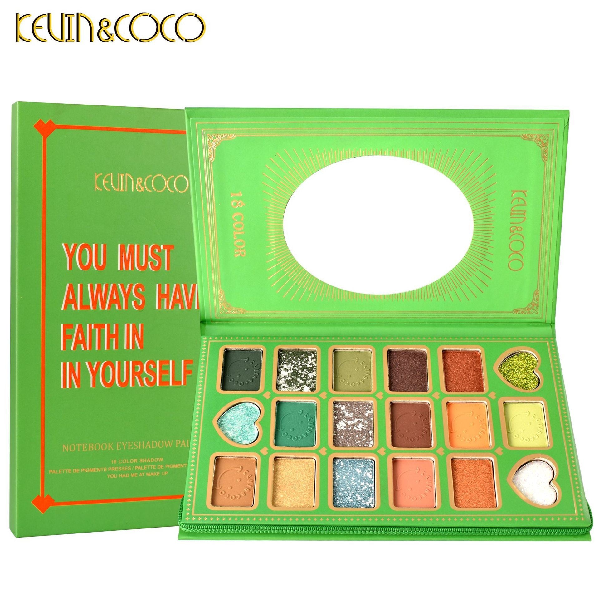 Paleta de farduri Kevin&Coco cu 18 culori pigmentate