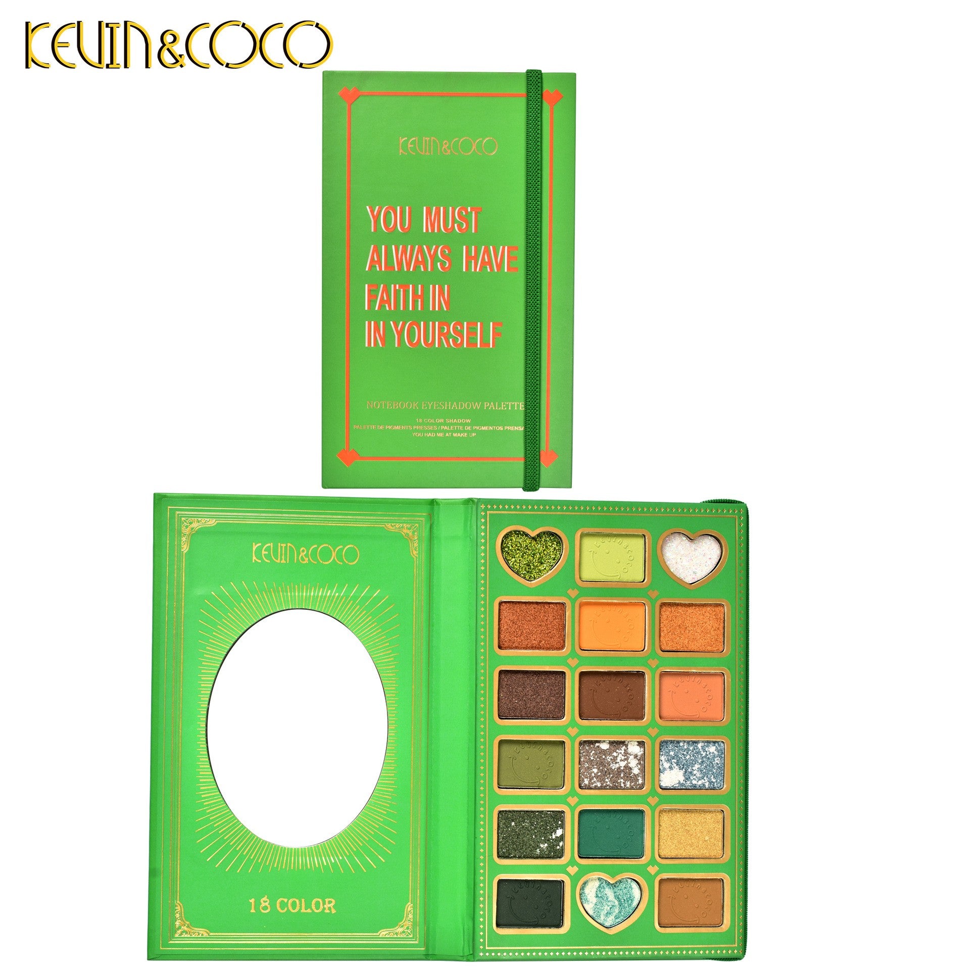 Paleta de farduri Kevin&Coco cu 18 culori pigmentate