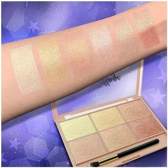 Paleta Iluminatoare, 6 Nuante, Culori Calde, Dreptunghiulara, 24 g, Valabilitate 24 Luni, Maro/Galben