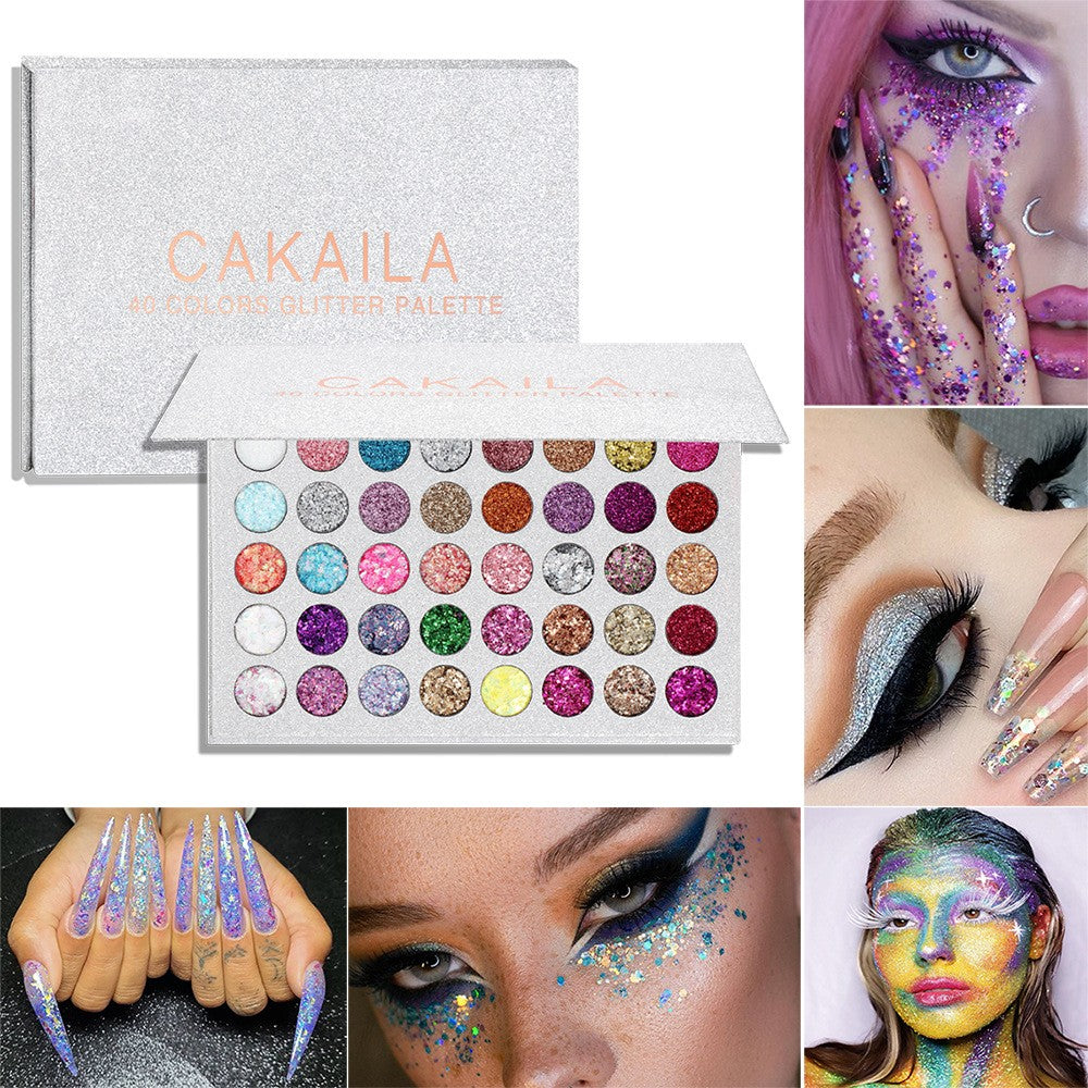 Trusa de machiaj , paleta de glitter / sclipici cu 40 de culori