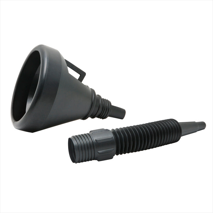 Pâlnie pentru combustibil, cu filtru metalic, 36 cm, cu tub flexibil