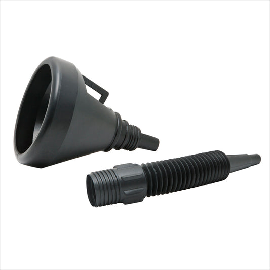 Pâlnie pentru combustibil, cu filtru metalic, 36 cm, cu tub flexibil