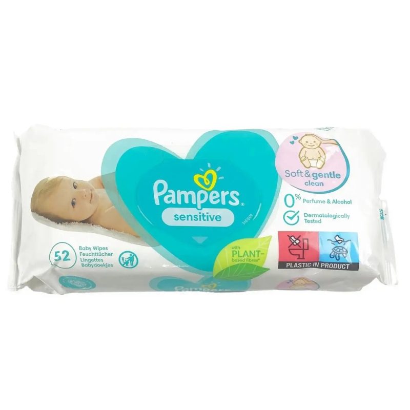 Servetele Umede, PAMPERS, Baby Sensitive, 52 Bucati