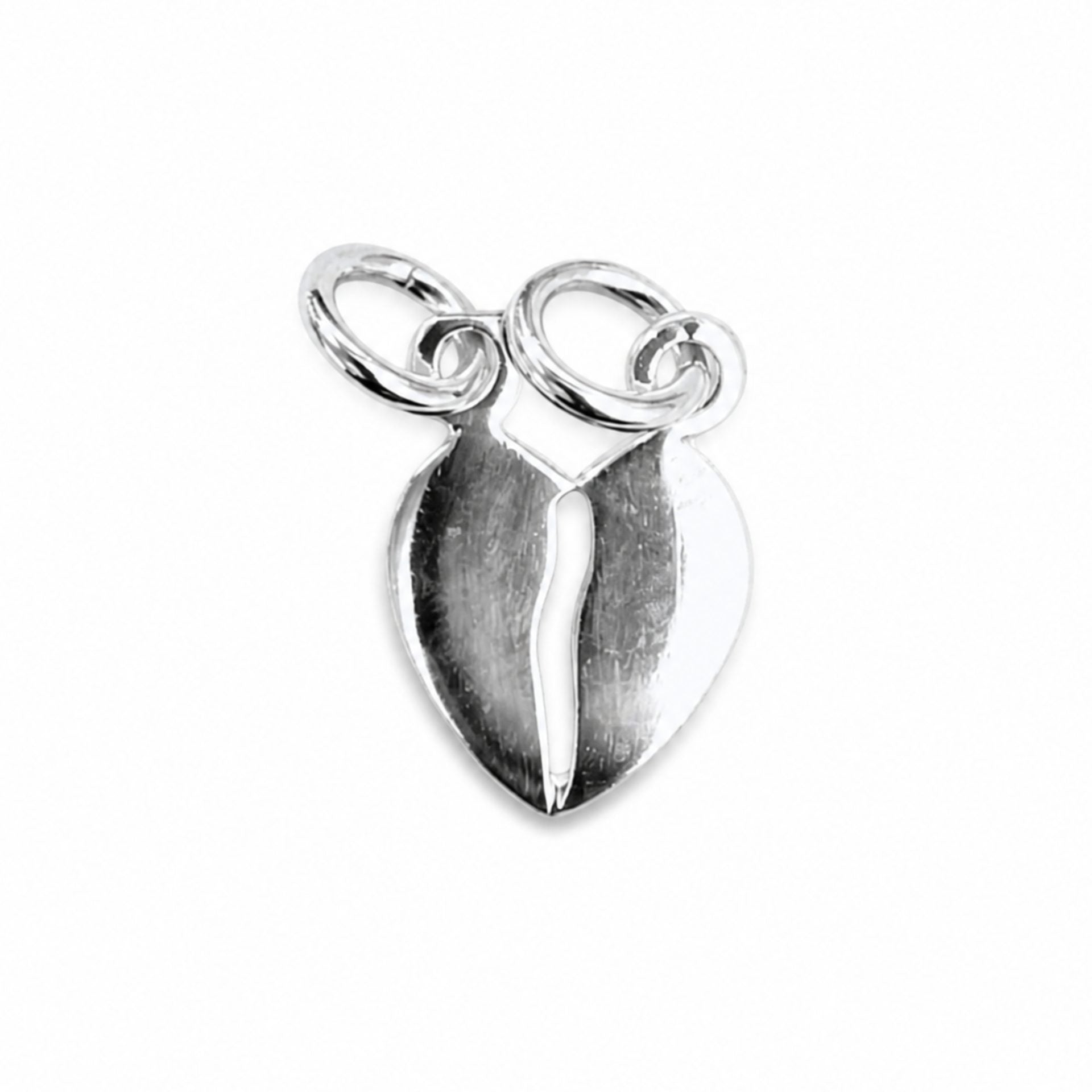 Pandantiv din Argint 925 Inima Doua Jumatati, 1.1g, 1 cm x 1 cm