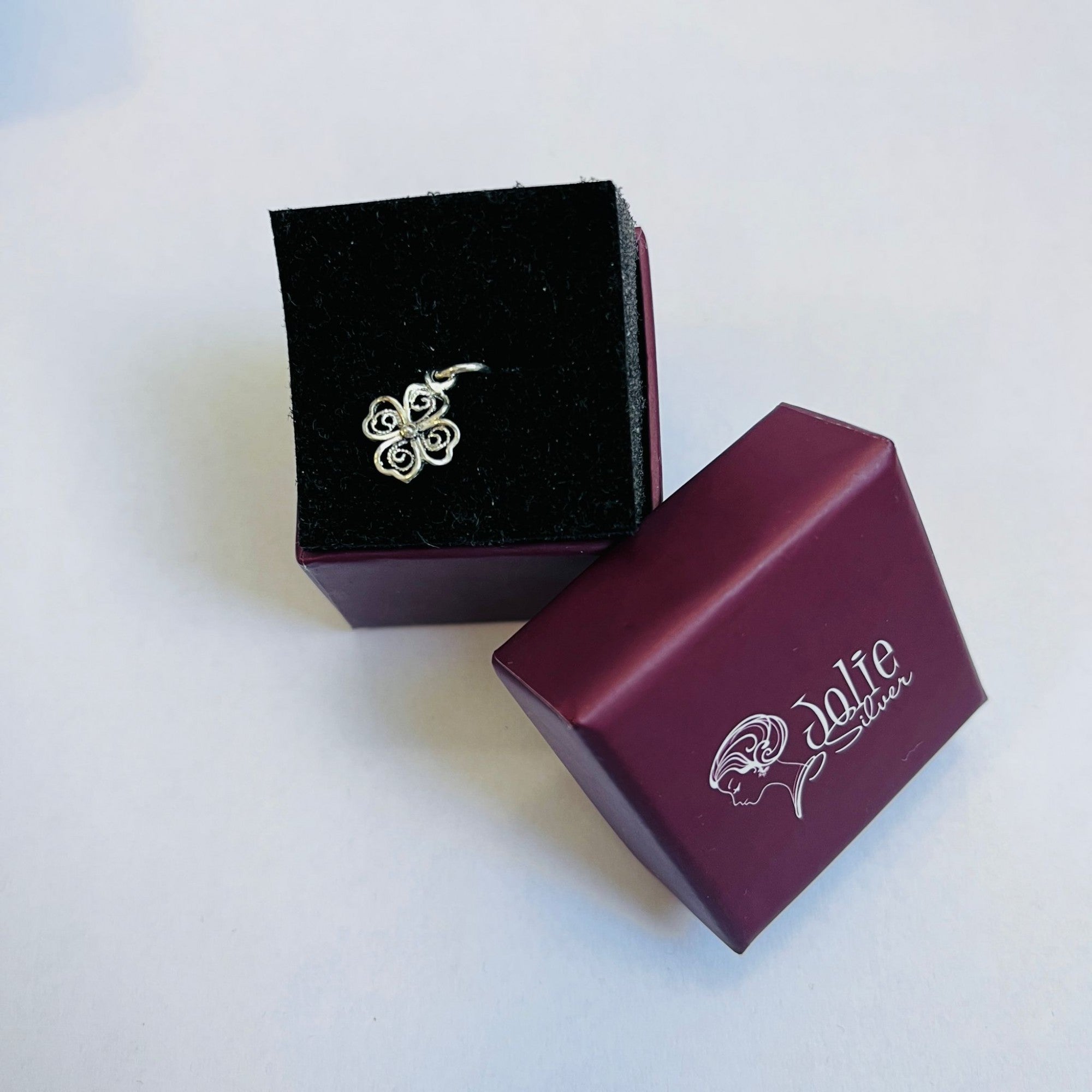 Pandantiv din Argint 925, Model Floare Filigran, 17 x 10 mm, 0.6 g