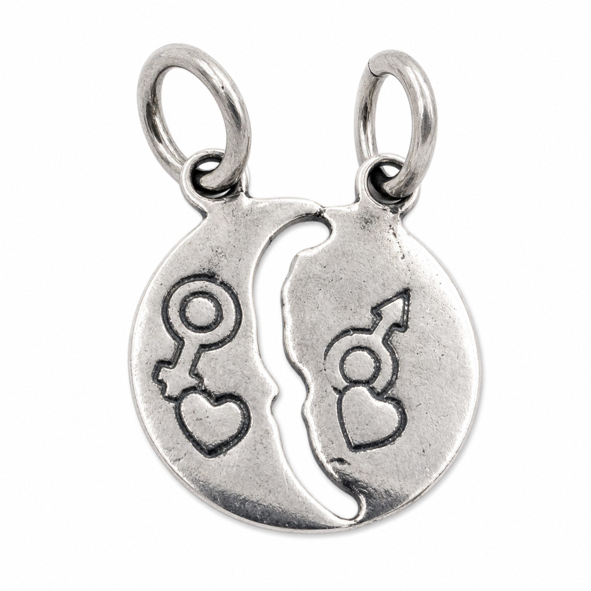 Pandantiv din Argint 925, Model Soare si Luna, Design Astral, 18x12 mm, Greutate 1.4 g, Argintiu