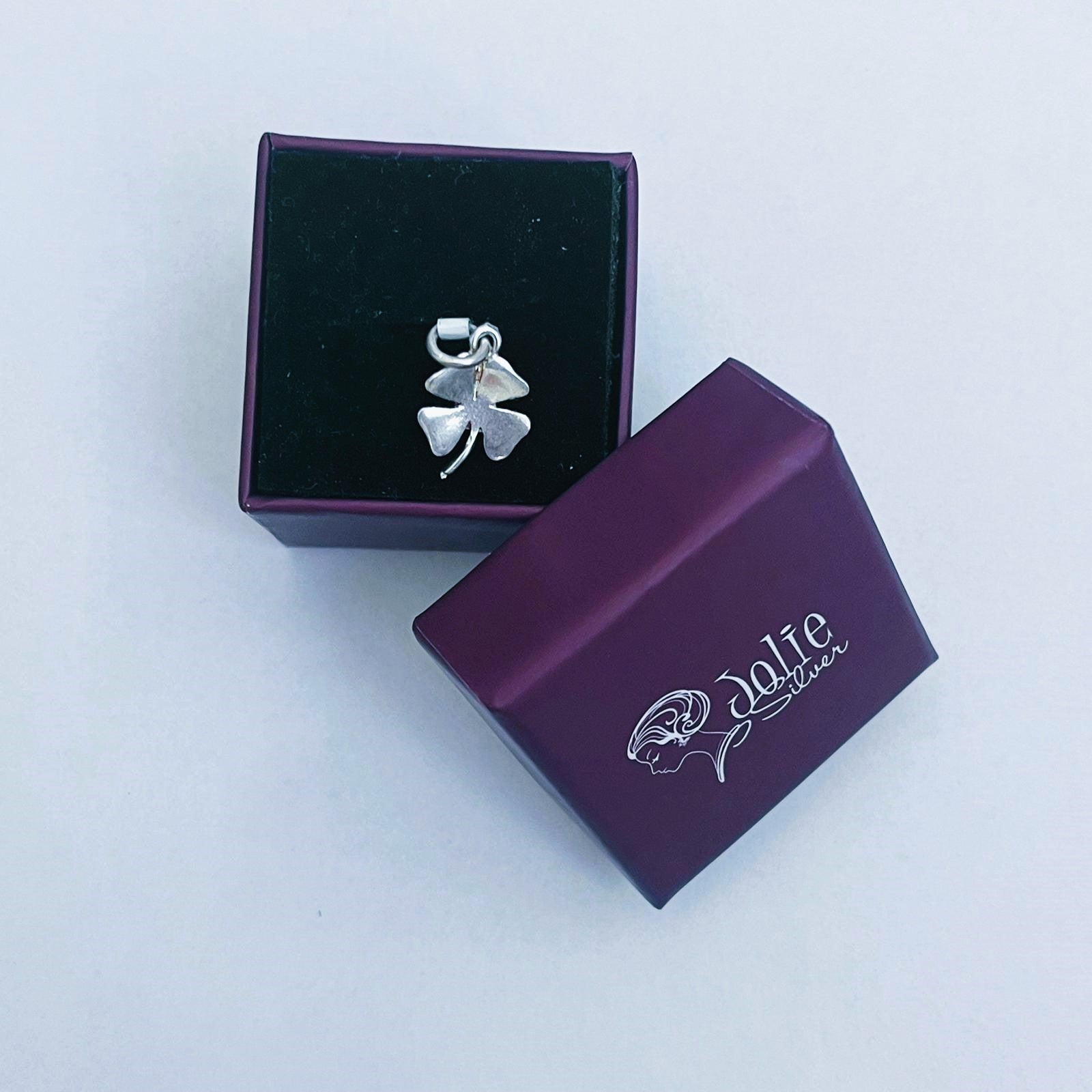 Pandantiv din Argint 925, Model Trifoi, 18 x 10 mm, 1 g