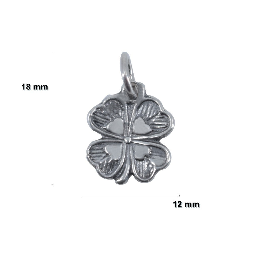 Pandantiv din Argint 925, Model Trifoi Vintage, 18 x 12 mm, 0.7 g